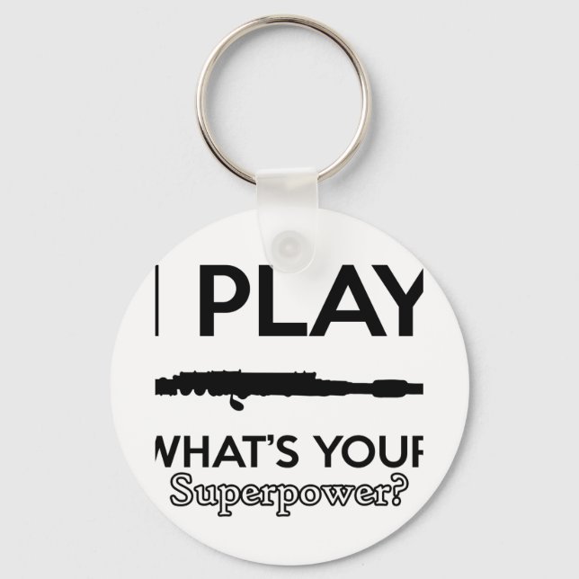 funny flutes design keychain (Front)