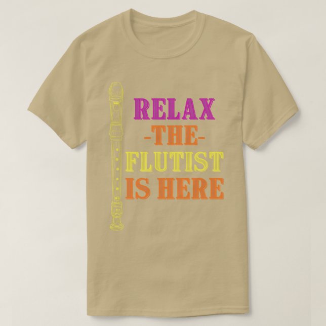 Funny Flutist Quote Music Gift Flute T-Shirt (Design Front)