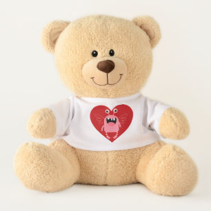 Funny Fly Monster Valentine's Day Teddy Bear