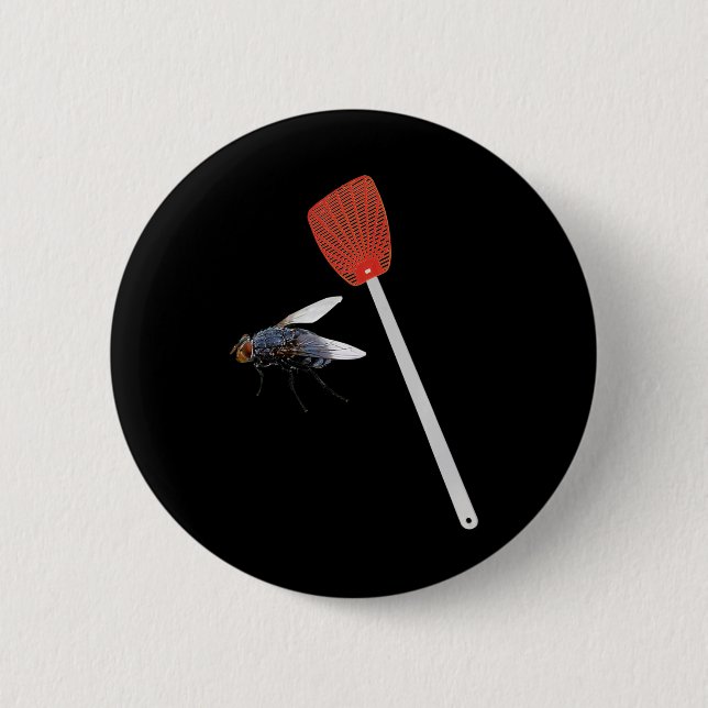 Funny Fly Swatter Pro Biden Harris 2020 Debate Sar Button (Front)