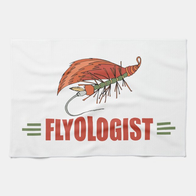 Funny Fly Tier, Fishing Towel (Horizontal)