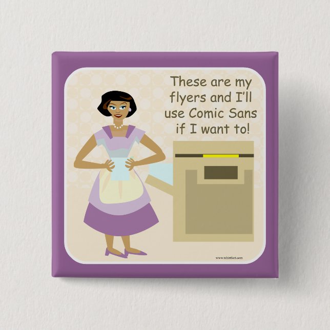Funny Flyer Design Goddess Cartoon Fun Slogan Pinback Button (Front)
