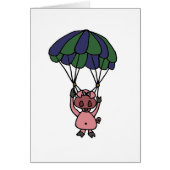 Funny Flying Pig Parachutist (Front)