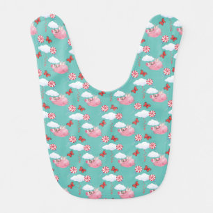 Funny Flying Pig Pattern Baby Bib