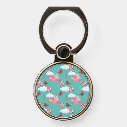 Funny Flying Pig Pattern Phone Ring Stand