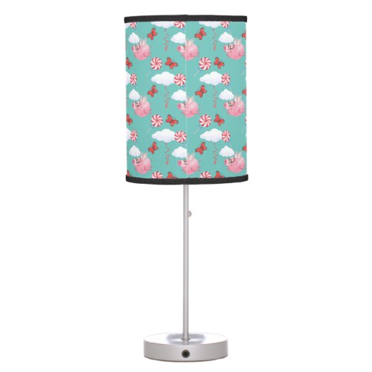 Funny Flying Pig Pattern Table Lamp (Back)