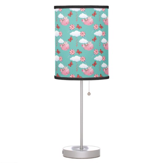 Funny Flying Pig Pattern Table Lamp (Left)