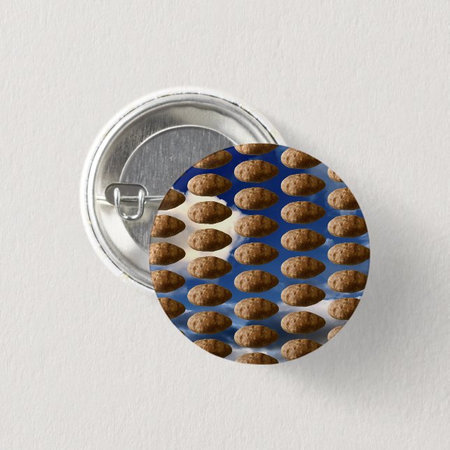 Funny Flying Potatoes Space Potato Photo Pinback Button (Front & Back)