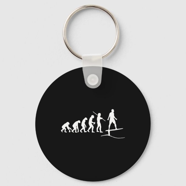 Funny Foils Surfing Boarding Evolution Wave Surf F Keychain (Front)