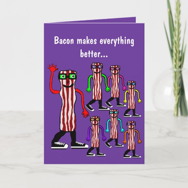 Funny Food Bacon & Egg Birthday Card Gift (Front)