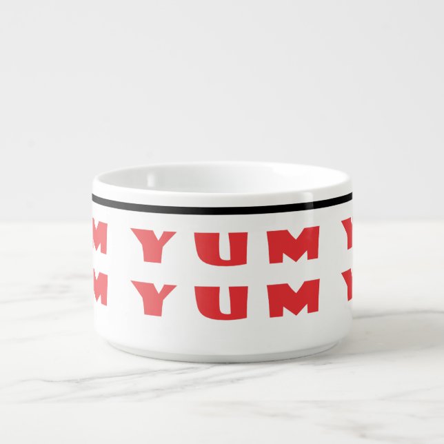 funny food joke words and pattern bowl (Center)