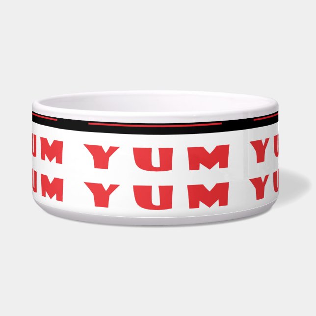 funny food joke words and pattern bowl (Front)