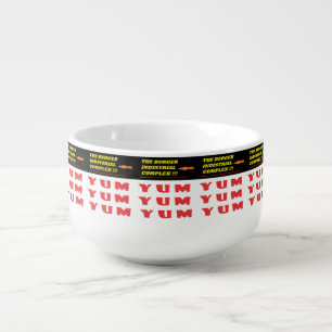 funny food joke words and pattern soup mug