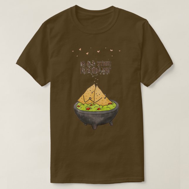 Funny Food Love Puns  Im in a Serious RelationChip T-Shirt (Design Front)