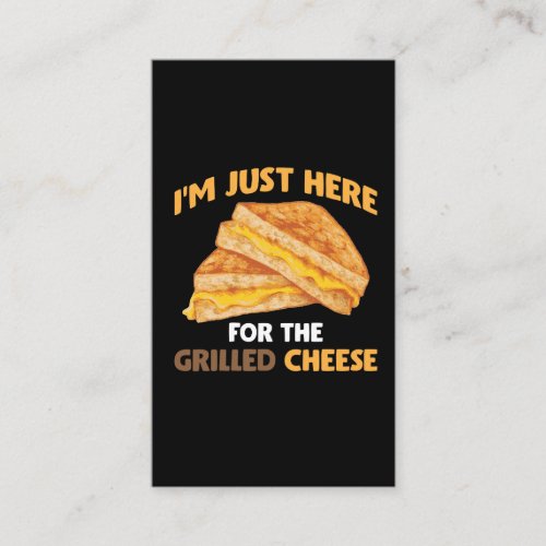 Funny Food Lover Foodie Grilled Cheese Sandwich Business Card