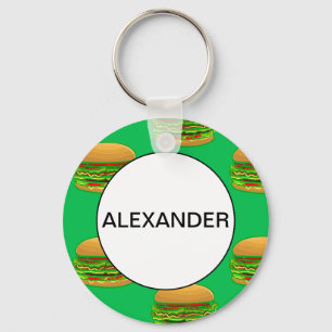 Funny Food Pattern Keychain