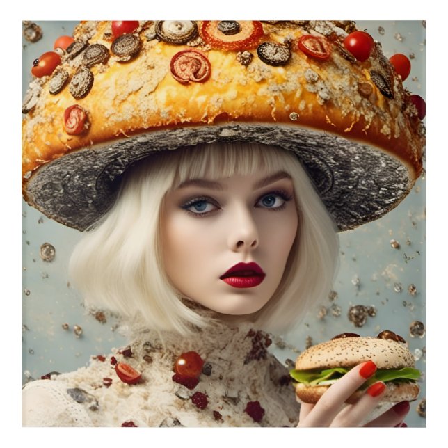 Funny Food Person Acrylic Print (Front)