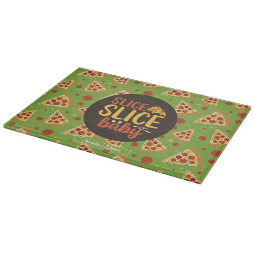 Funny Food Pun Slice Baby Retro Pizza Pattern Cutting Board