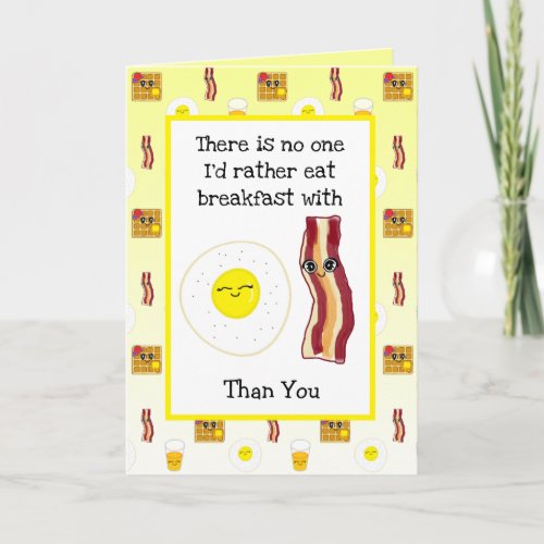 Funny Food Puns Eggs and Bacon Anniversary Card