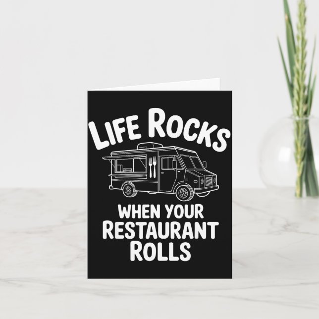 Funny Food Truck Design For Men Women Kids Food Tr Card (Front)