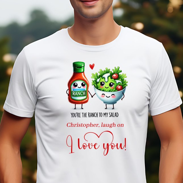 Funny Food Valentine Gift Custom Name T-Shirt (Funny Food Valentine Gift Custom Name T-Shirt)