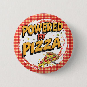 Funny Foodie Accessory pizza lover power Button