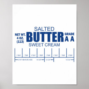 Funny Foodie Baker Baking Salted Butter Poster