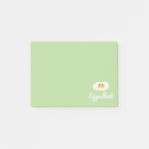 Funny Foodie Cute Egg Eggcellent Humorous Food Pun Post-it Notes