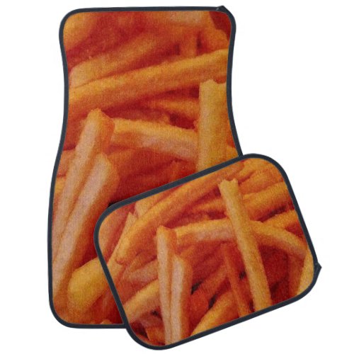 funny foodie humor junk food snack french fries car floor mat
