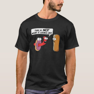 Funny Foods hotdog Donut This is not what it looks T-Shirt