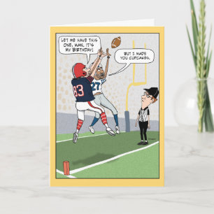Funny Football Birthday Card