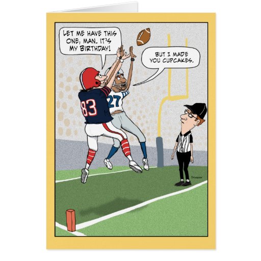 Funny Football Birthday Card | Zazzle