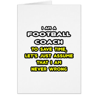 Funny Football Coach T-Shirts and Gifts Cards