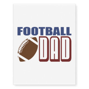 Funny Football Dad, Football Game Player Sportsman Temporary Tattoos