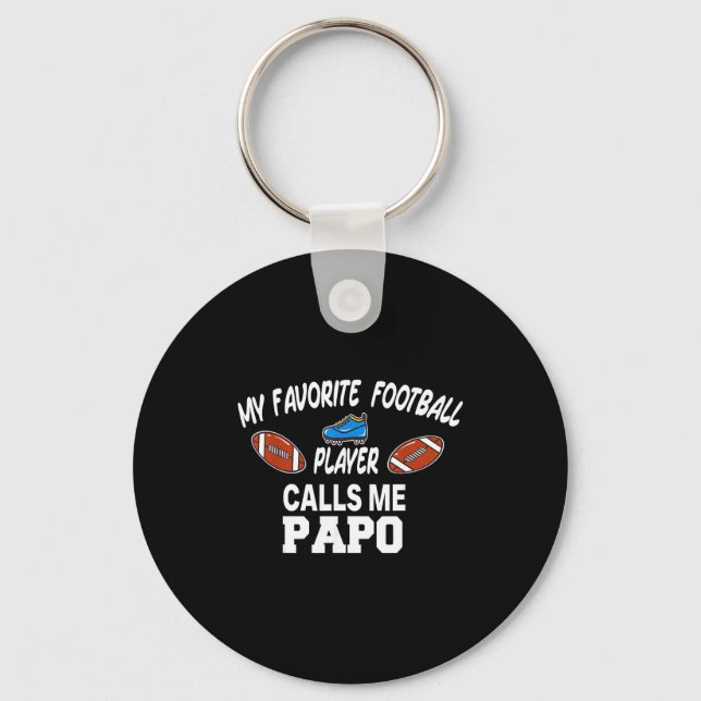Funny Football Dad Pride Pa Fan Srts Family  Keychain (Front)