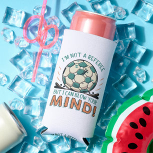 Funny Football Design Seltzer Can Cooler