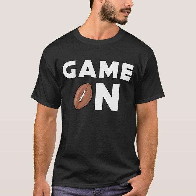 Funny Football Design T-Shirt (Front)