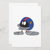 funny football helmet cartoon character (Front/Back)