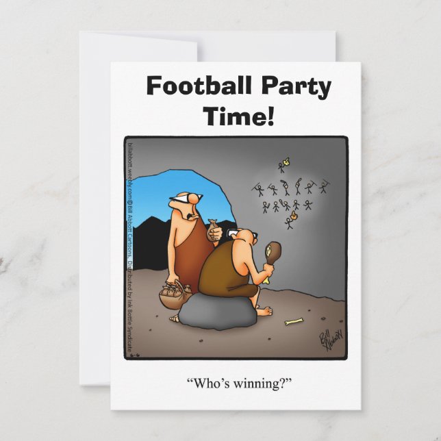 Funny Football Humor Party Invitation (Front)