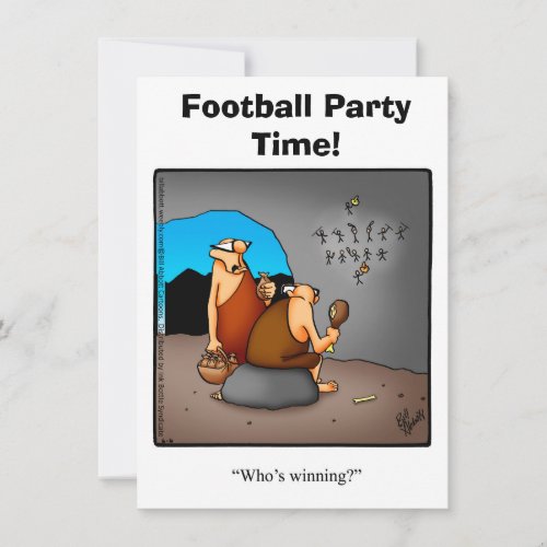 Funny Football Humor Party Invitation