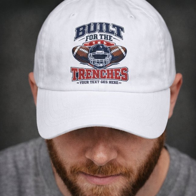 Funny Football Lineman - Built For The Trenches  Hat (Creator Uploaded)