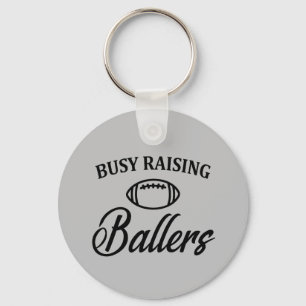 Funny Football Mom Dad Keychain
