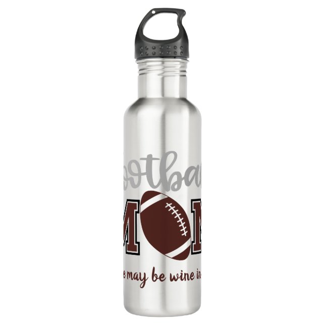 Funny Football Mom  Stainless Steel Water Bottle (Front)