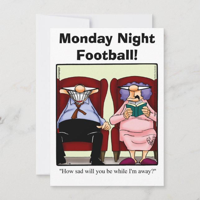 Funny Football Night Party Invitations (Front)
