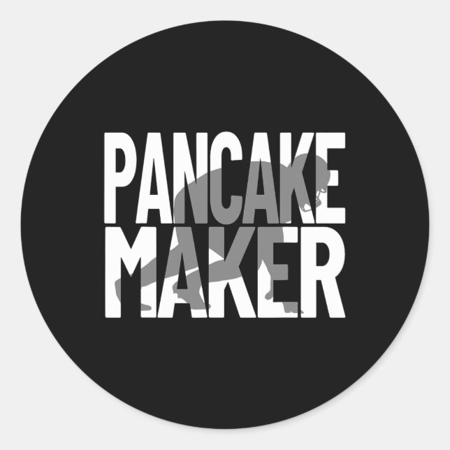 Funny Football Player Meme Lineman Pancake Maker  Classic Round Sticker (Front)