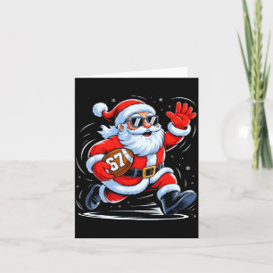 Funny Football Santa 67 Christmas Xmas Holiday Boy Card