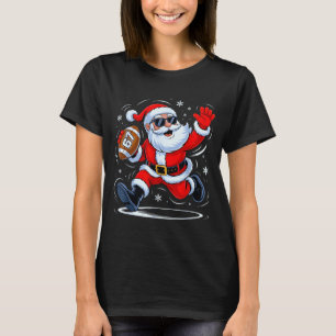 Funny Football Santa 67 Christmas Xmas Holiday Boy T-Shirt