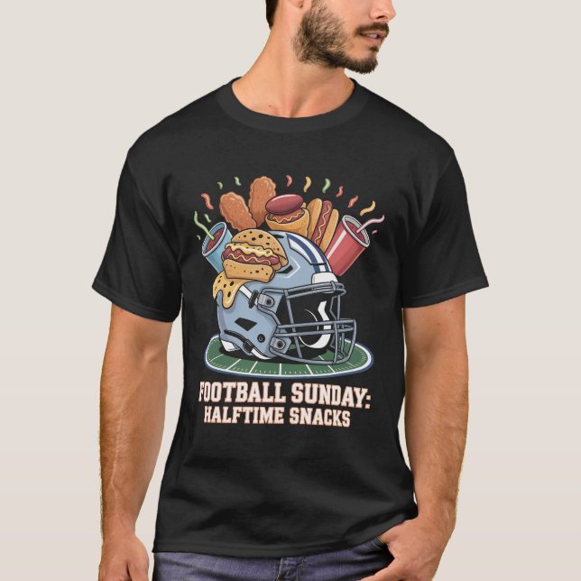 Funny Football Sunday Halftime Snacks Shirt Game D (Front)