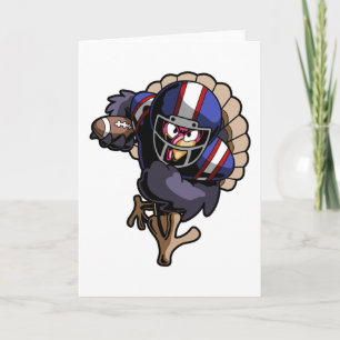 Funny Football Turkey Happy Thanksgiving Gift Card
