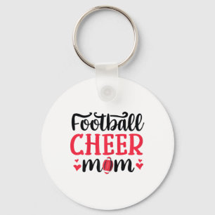 Funny Footll And Cheerleading Mom Cheer Mom Keychain